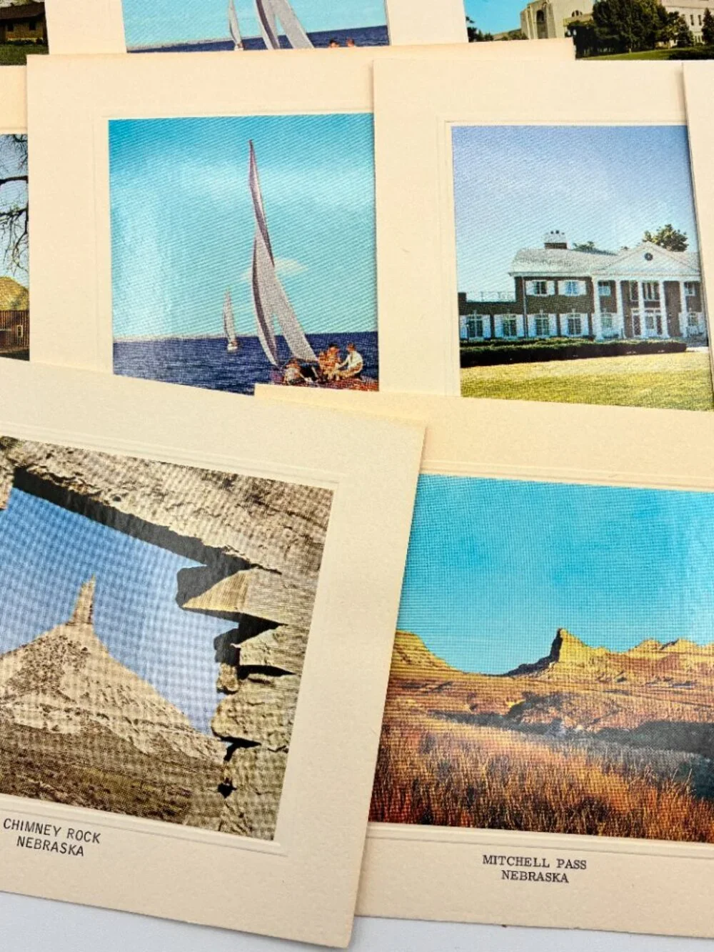 Vtg Nebraska Photo Note Cards Lot of 18 Landmarks Scenes Bright of America Blank